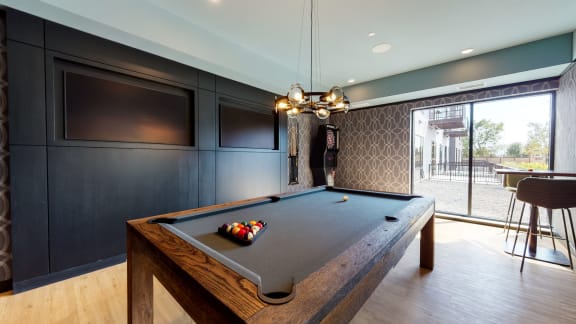 Game Room With Billiards And Video Games at The Mason, St. Paul, MN