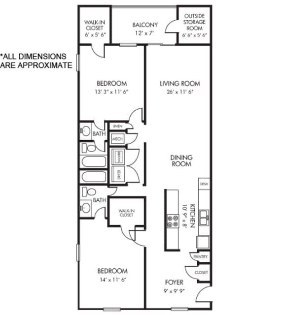 Floor Plans Crystal Lake Apartments in Norfolk, VA