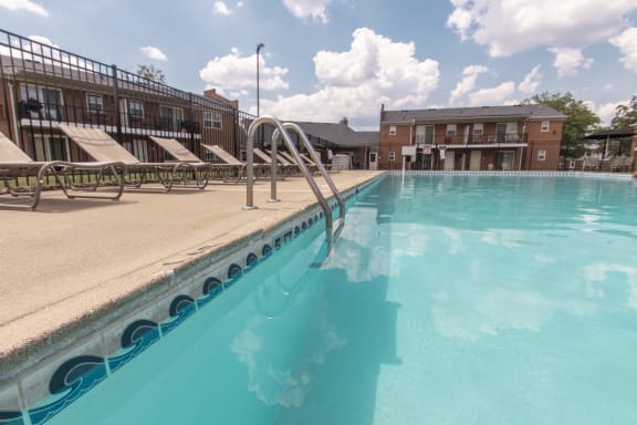 This is a photo of the pool area at Compton Lake Apartments in Mt. Healthy, OH.