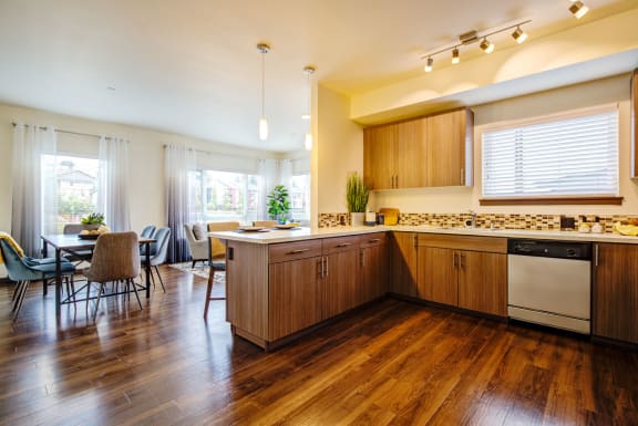 open concept kitchen at  Discovery Heights in Issaquah, WA 98029