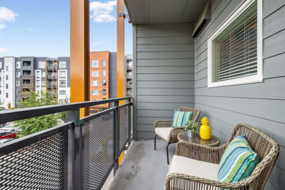 private patio or balcony at  Discovery Heights in Issaquah, WA
