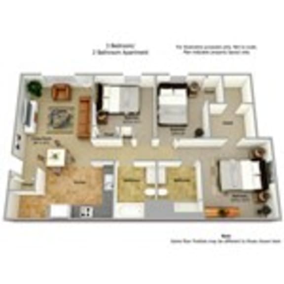Floor Plans of Meadowood Apartments in Kenosha, WI