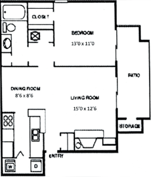 1 & 2Bedroom Apartments in Greensboro Wendover at River Oaks