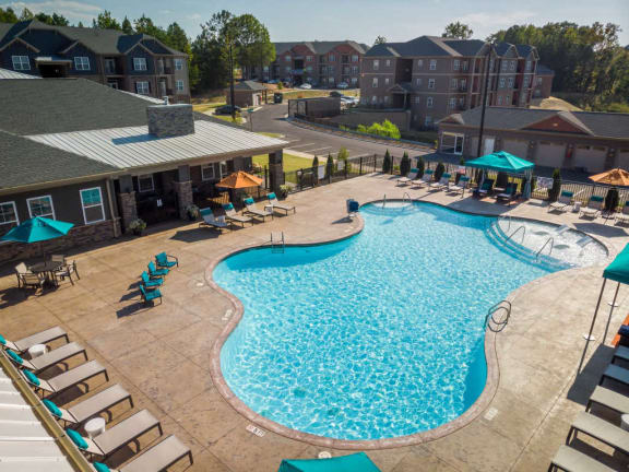Saltwater Pool with Extended Sun Deck Open Year-Around at Evolve at Tega Cay, South Carolina