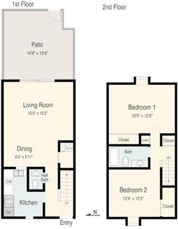 Floor Plans of Stratford Hills Apartment and Townhomes in Richmond, VA