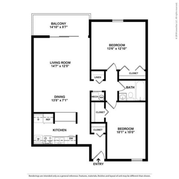 Floor Plans of Stratford Hills in Richmond, VA