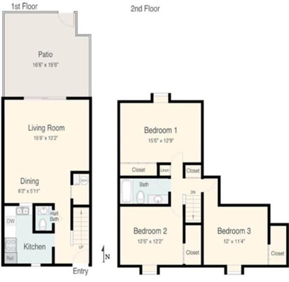 Floor Plans of Stratford Hills in Richmond, VA