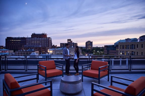 Roof Deck With Panoramic City Views at Nightingale, Providence
