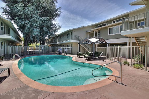 Pool With Sunning Deck at Mountain View Place, California