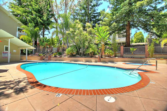 Mini Swimming Pool And Relaxing Area at Sharon Grove Apartments, Menlo Park, CA, 94025
