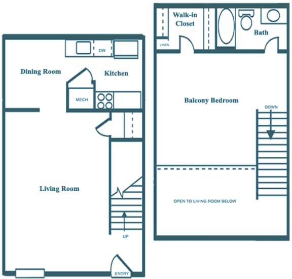 Floor Plans of Pine Village North in Smyrna, GA