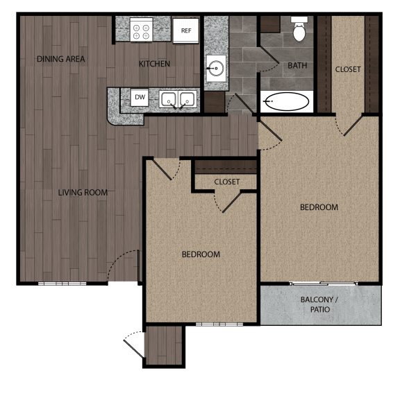 Floor Plans of Rolling Brook in Huntsville, TX