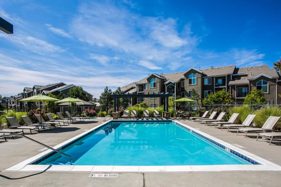 Swimming Pool at Redstone Ranch Apartments in Green Valley Ranch in Denver, CO