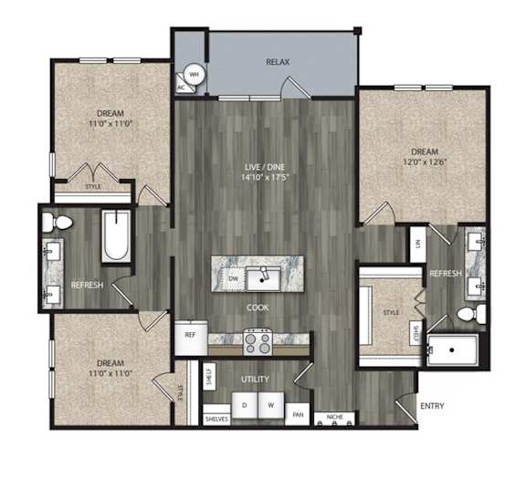 1, 2 & 3 Bedroom Apartments in Celina, TX One Preston Station