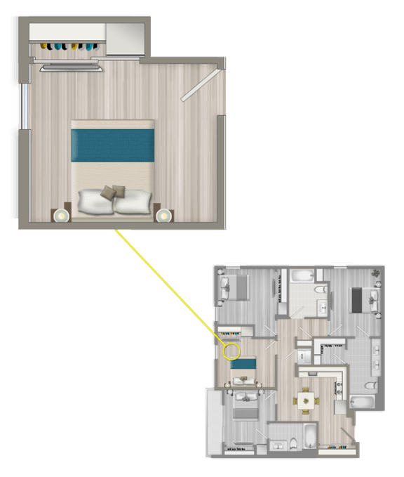 Furnished Co-Living Studio Suite 882B