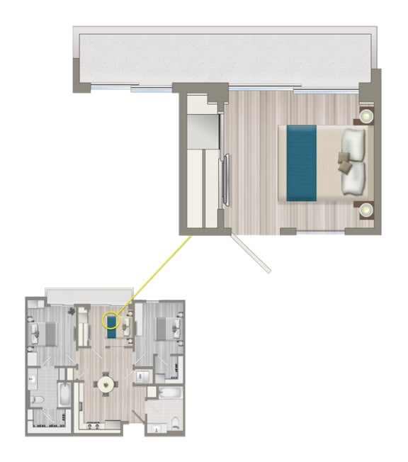 Ascent Furnished Co-living Studio Suite B1B