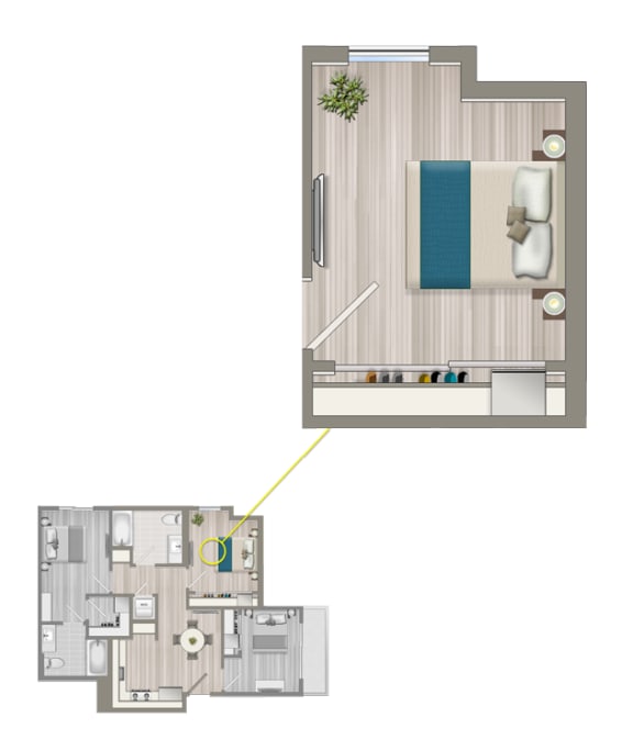 Ascent Furnished Co-Living Studio Suite B3B
