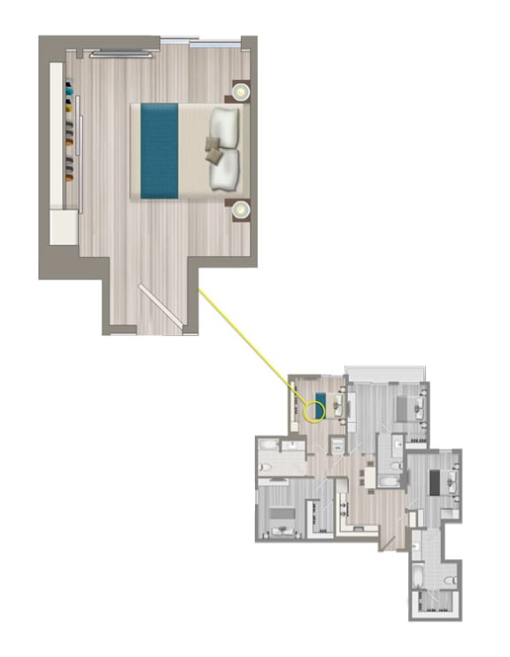 Ascent Furnished Co-Living Studio Suite C1B
