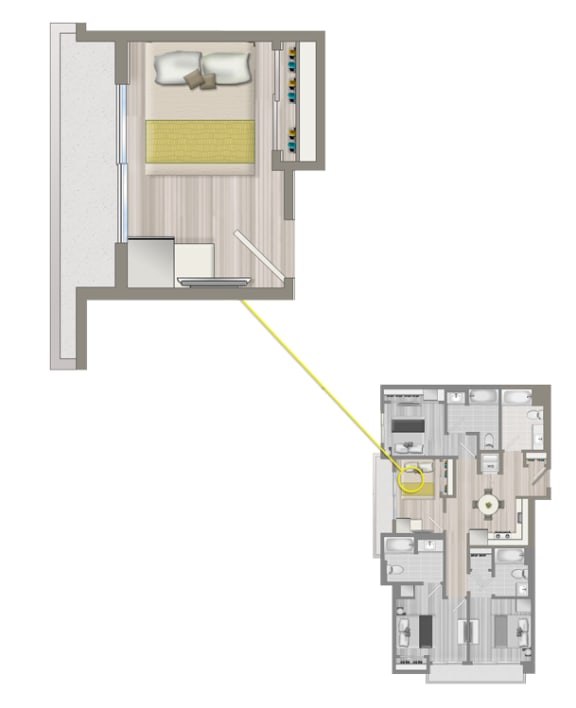 Ascent Furnished Co-Living Studio Suite C5C