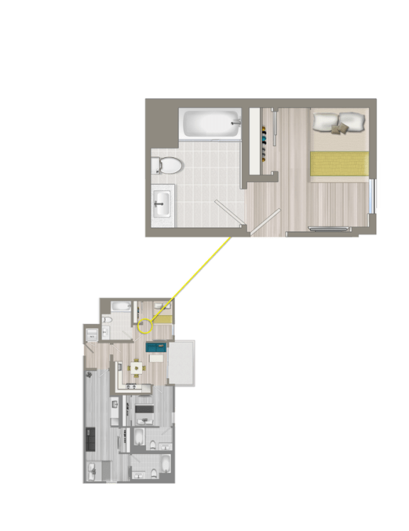 Furnished Co-Living Primary Suite EC2A