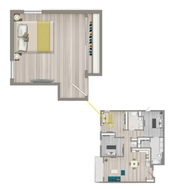 Furnished Co-Living Studio Suite 882C Furnished Co-Living Studio Suite 882C