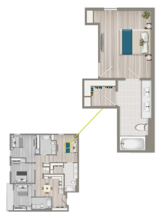 Furnished Co-Living Primary Suite 882D Furnished Co-Living Primary Suite 882D
