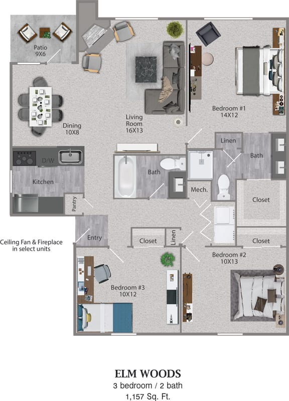 Floor Plans of Sand Creek Woods in Fishers, IN