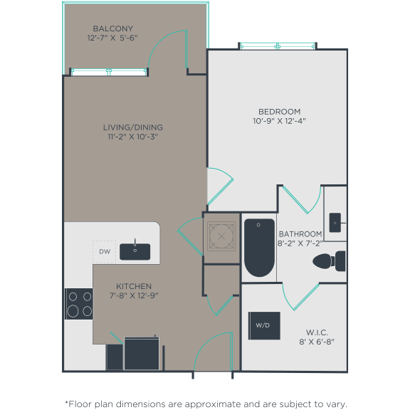 One bed one bath apartment home in Memphis TN at Link Apartments Broad Ave.