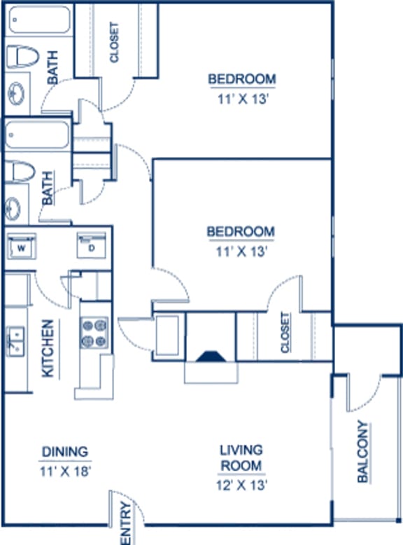 Floor Plans of Ashford Place Apartments in Mobile, AL
