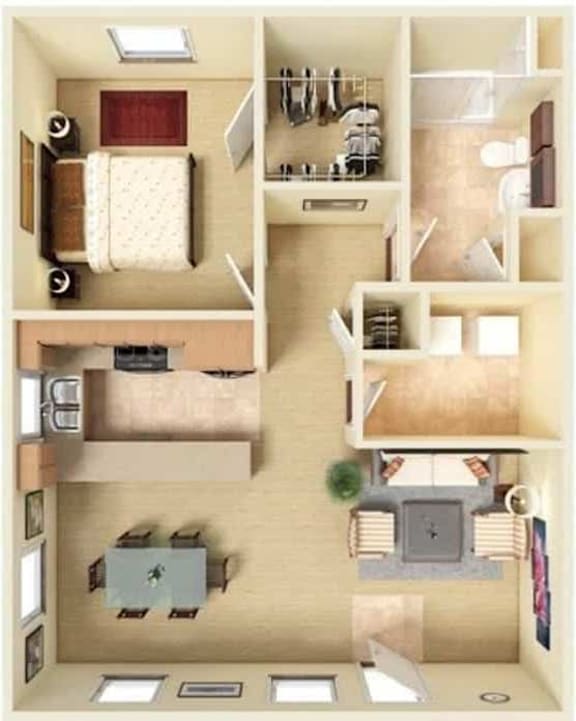 Floor Plans of Bessemer Place Apartments in Bessemer, AL