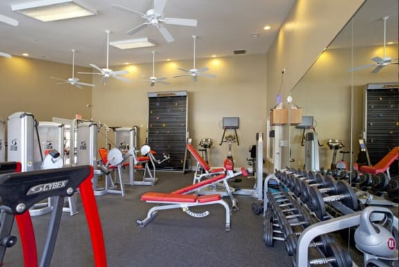 Fitness equipment at Stone Gate Apartments, Spring Lake, NC