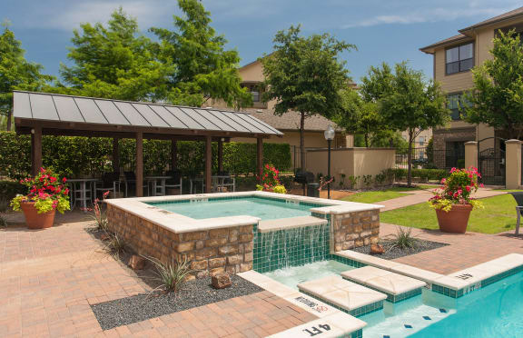 Resort style pool at Wind Dance Apartment Homes, Carrolton TX