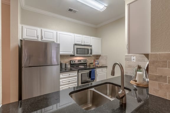 Efficient Appliances in kitchen at Wind Dance Apartment Homes, Carrolton TX