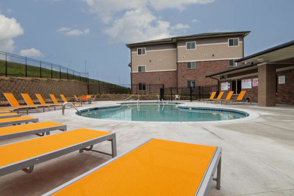 New pool at North Pointe Villas luxury apartments and townhomes in north Lincoln NE