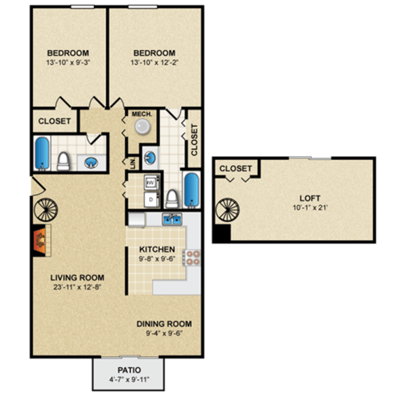 1, 2 & 3Bedroom Apartments in Overland Park, KS Preston Court