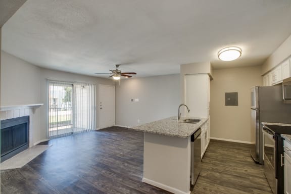 wood style flooring in our pearland texas apartment community