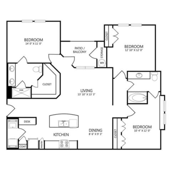 Floor Plans of Oakwood Crossing in College Station, TX