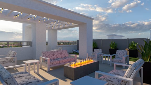 Rentable Rooftop Terrace at Cuvee Apartments, Glendale, AZ