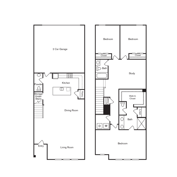 ThreeBedroom Apartments in Charlotte, NC Floor Plans
