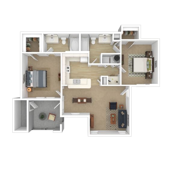 Floor Plans of Dakota Arms Apartments in Lubbock, TX