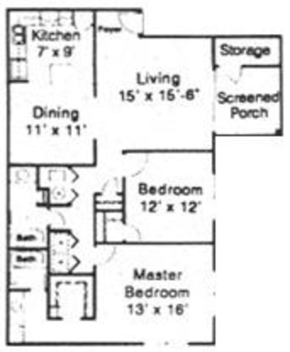2 and 3 Bedroom Apartment Floor Plans Verde Vue Apartments