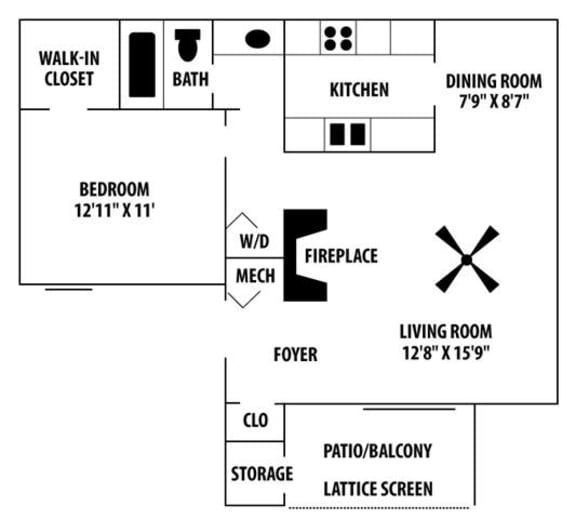 Floor Plans of Sugar Creek Apartments in Winston Salem, NC