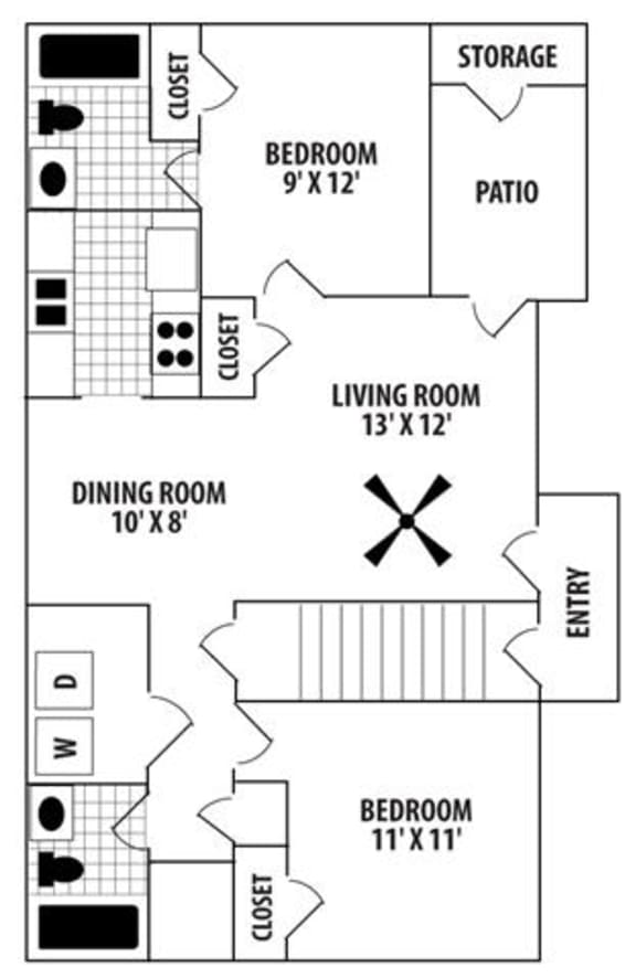 Floor Plans of Sugar Creek Apartments in Winston Salem, NC
