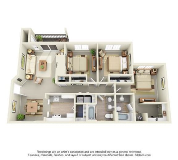 1, 2 & 3Bedroom Apartments in Beaverton, OR Cedar Crest