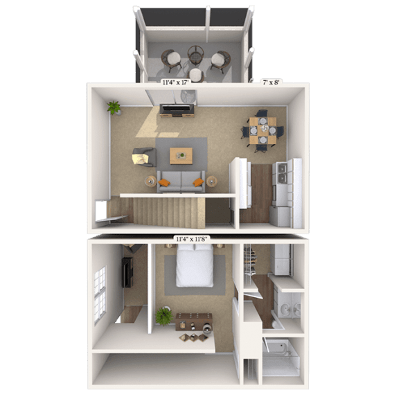 Floor Plans of Greentree Apartments in Savannah, GA