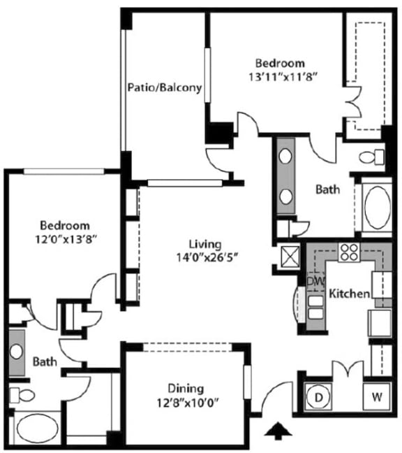Floor Plans of Metropolitan in North Little Rock, AR
