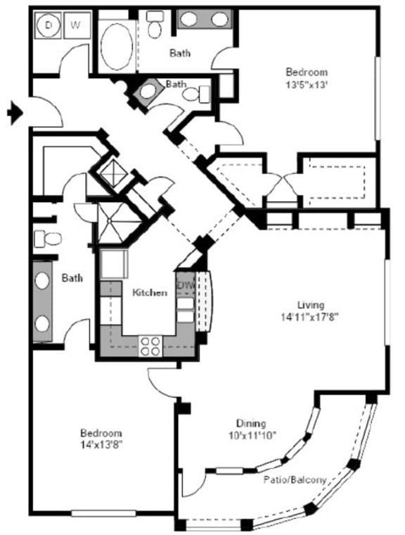 Floor Plans of Metropolitan in North Little Rock, AR