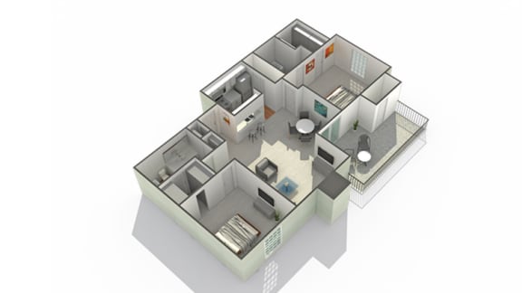 Floor Plans of The Monroe in Glendale Heights IL