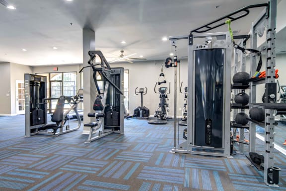 24 Hour Fitness Center at TownPark Crossing 1 bedroom apartments in Kennesaw