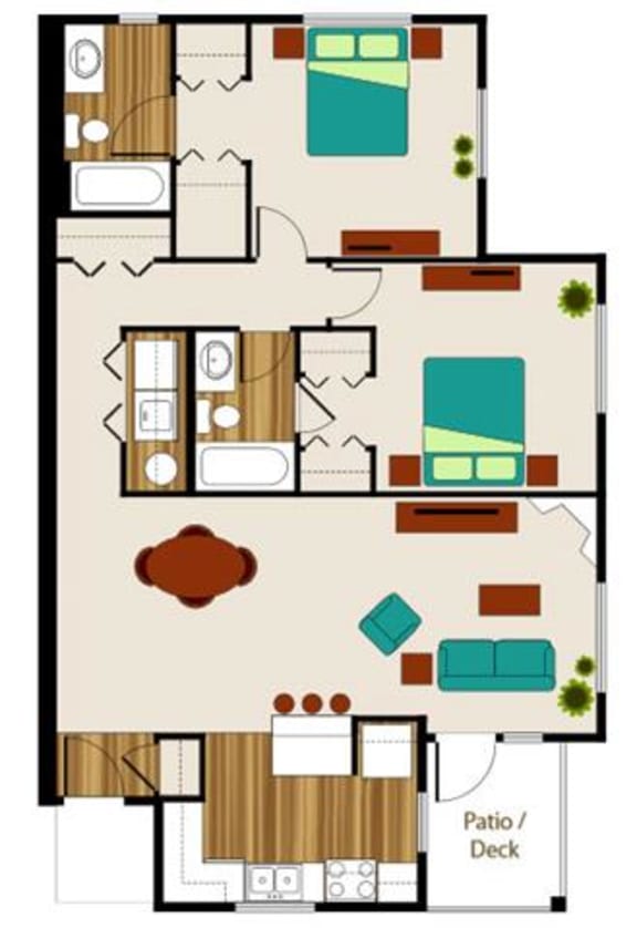 Floor Plans of Parkview Apartments in Olympia, WA